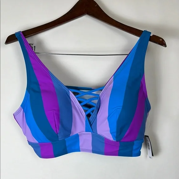NWT Torrid Blue and Purple Bikini Swimwear 2 Piece - Picture 9 of 15